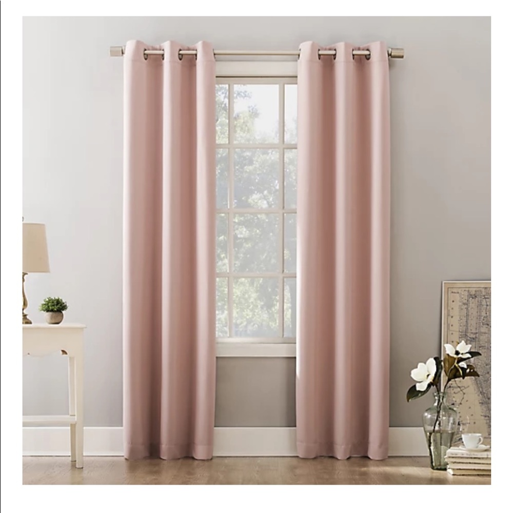 NWOT Sun Zero Blush Curtain Panels 40x95 inches